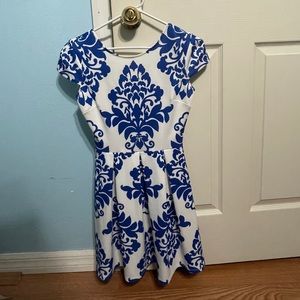 Blue & White Formal Dress